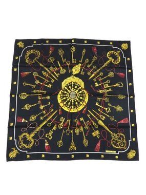 Hermes Scarf Silk Black